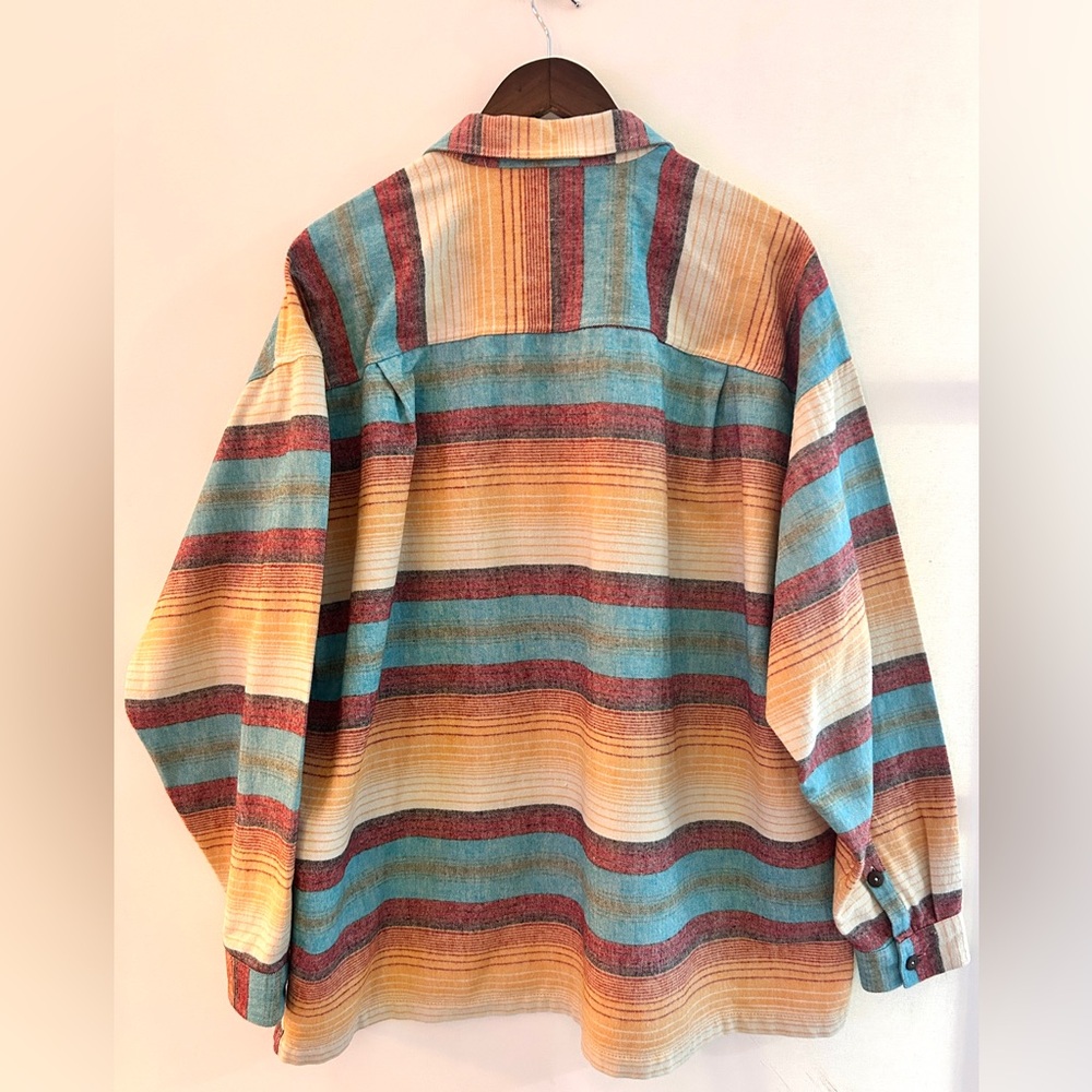 Patagonia Striped Organic Cotton Button Up Shirt XXL Portugal Heavyweight - Picture 5 of 11